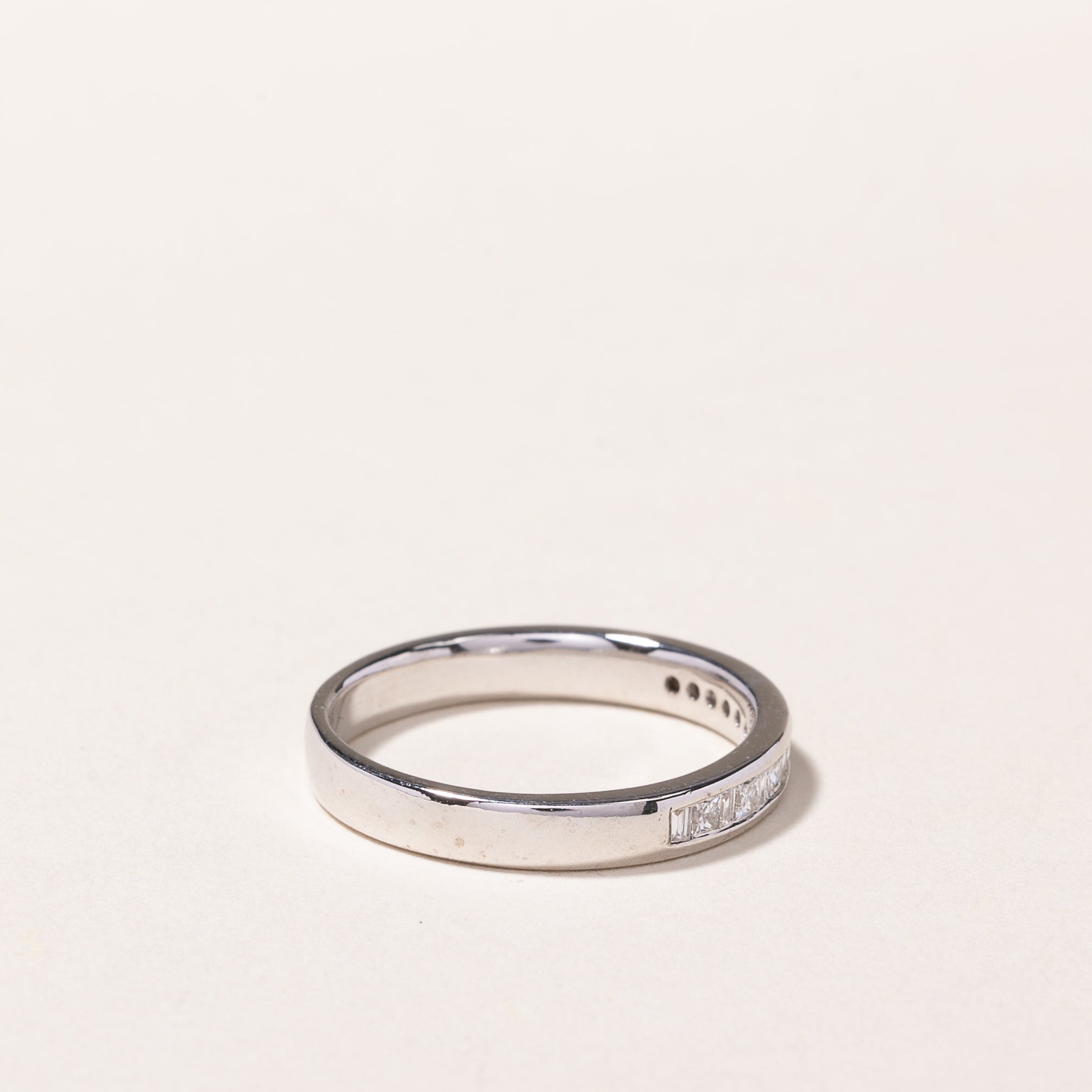 14k White Gold Channel Set Diamond Ring | 0.31ctw | SZ 6
