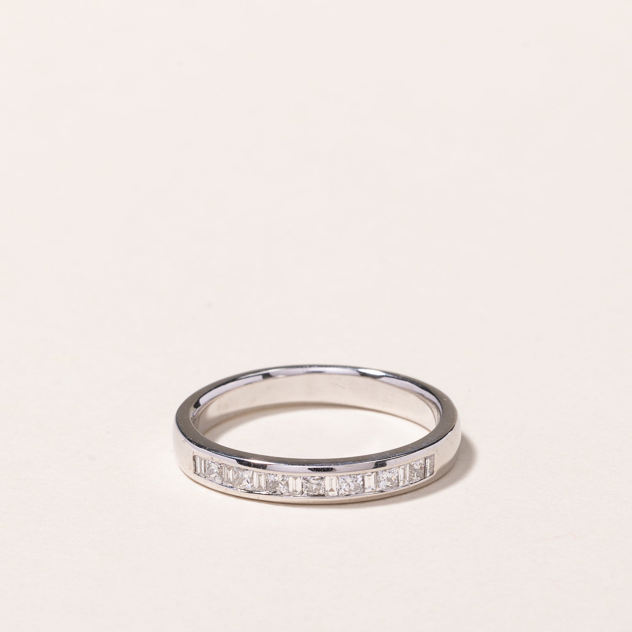 14k White Gold Channel Set Diamond Ring | 0.31ctw | SZ 6