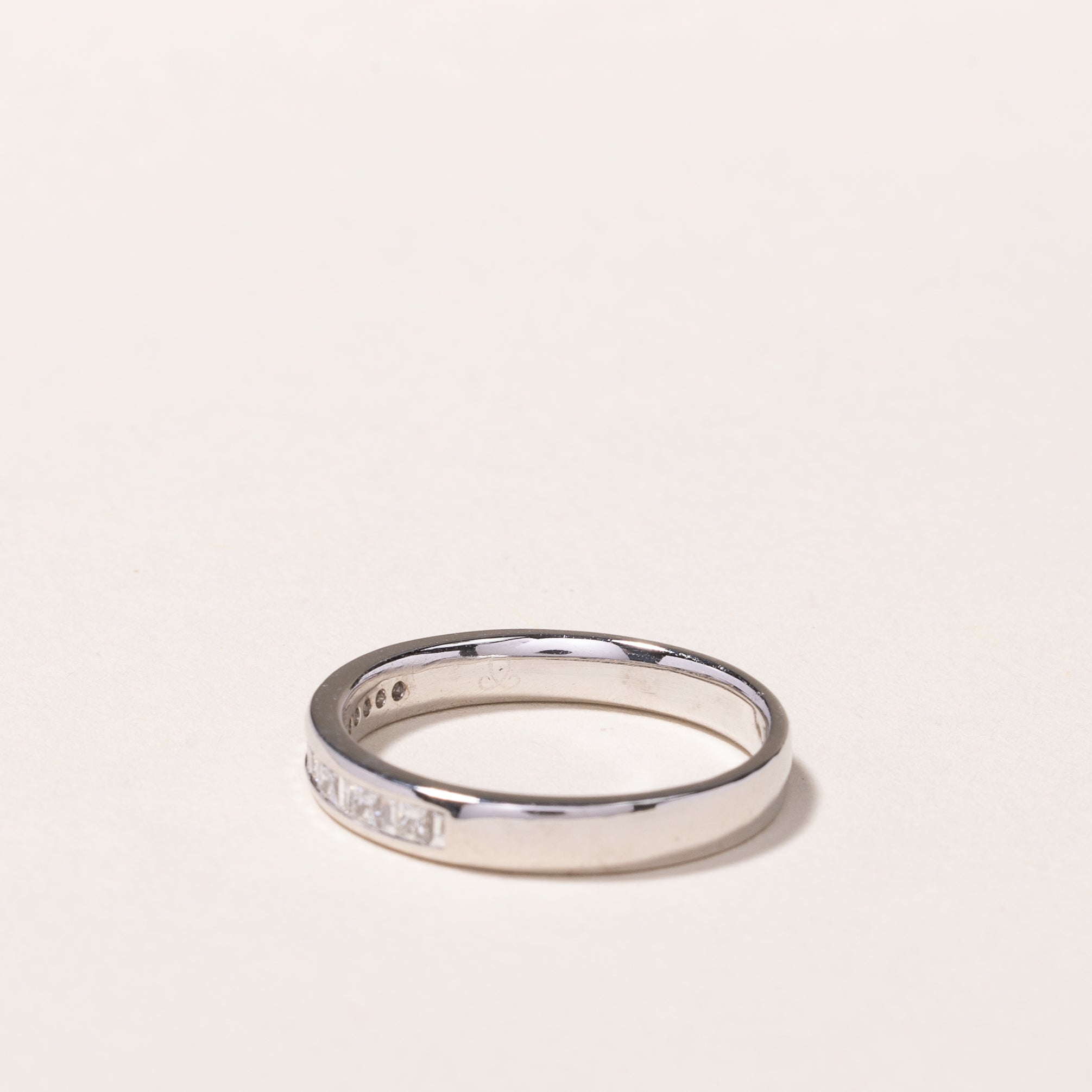 14k White Gold Channel Set Diamond Ring | 0.31ctw | SZ 6