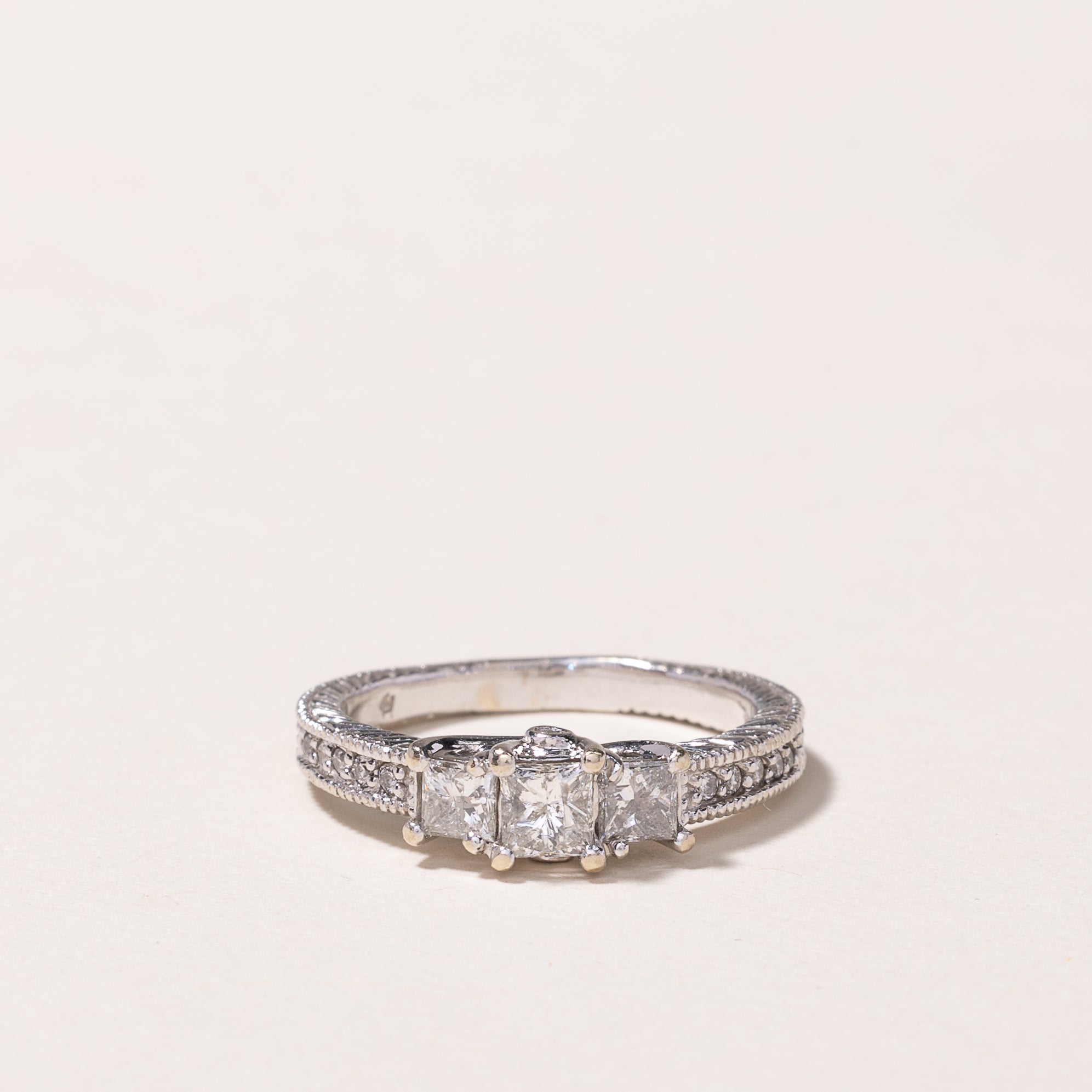 14k White Gold Diamond Ring | 0.62ctw | SZ 5.5