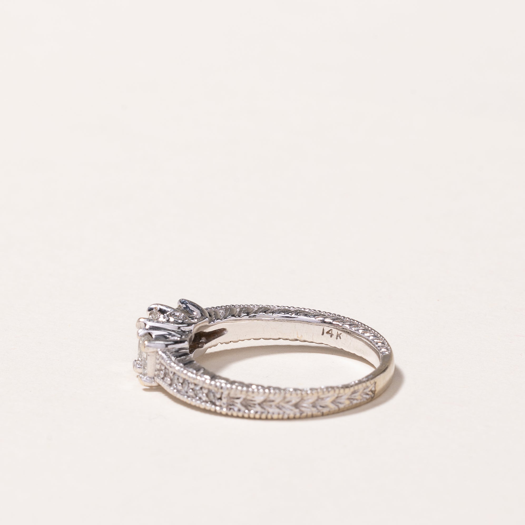 14k White Gold Diamond Ring | 0.62ctw | SZ 5.5