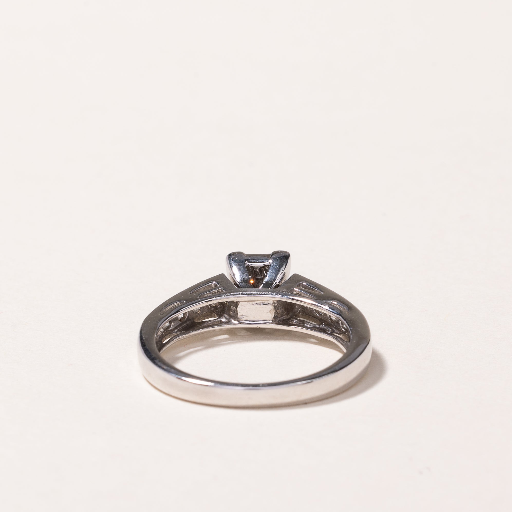 14k White Gold Illusion Set Diamond Ring | 0.37ctw | SZ 5