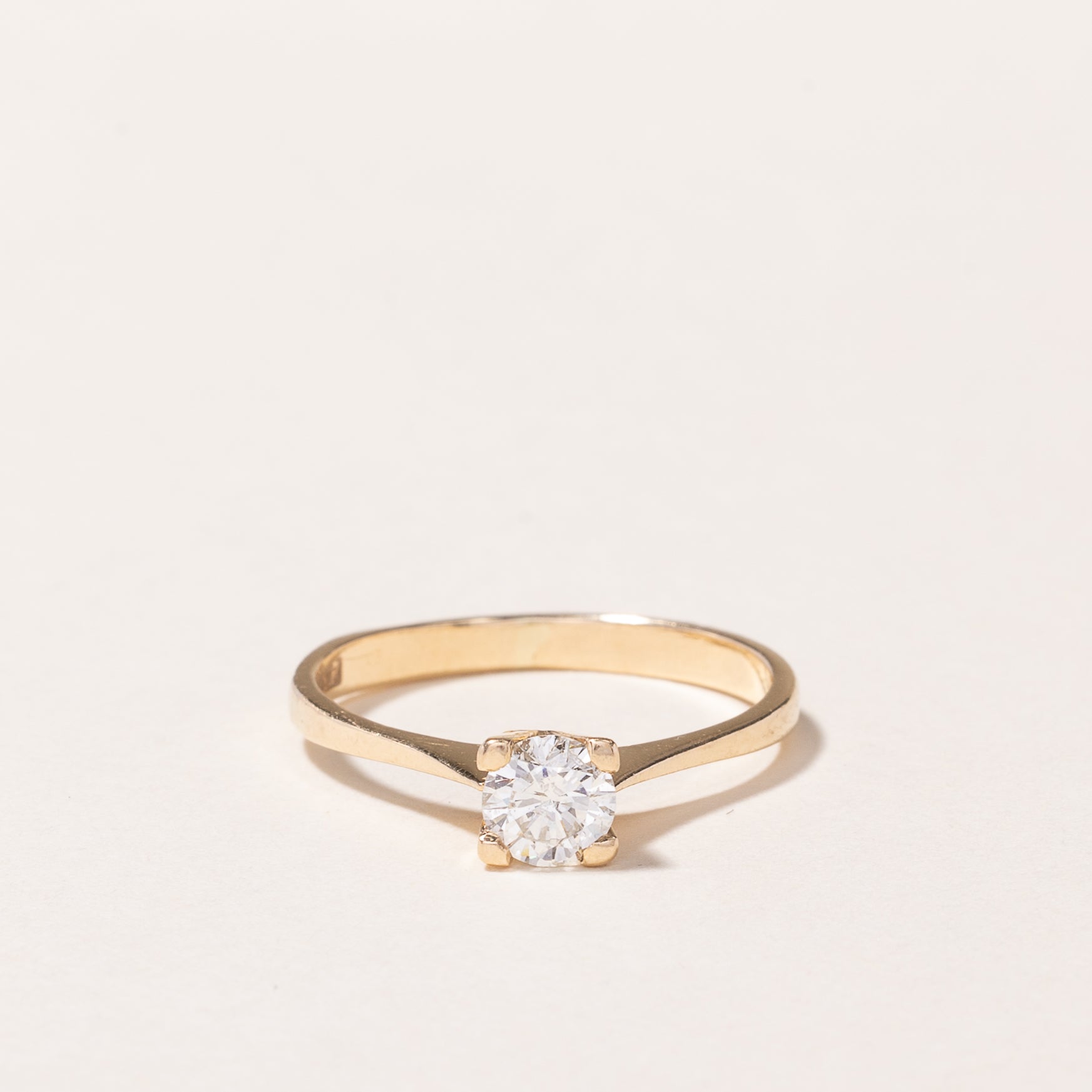 14k Yellow Gold Solitaire Diamond Ring | 0.35ctw | SZ 5.5