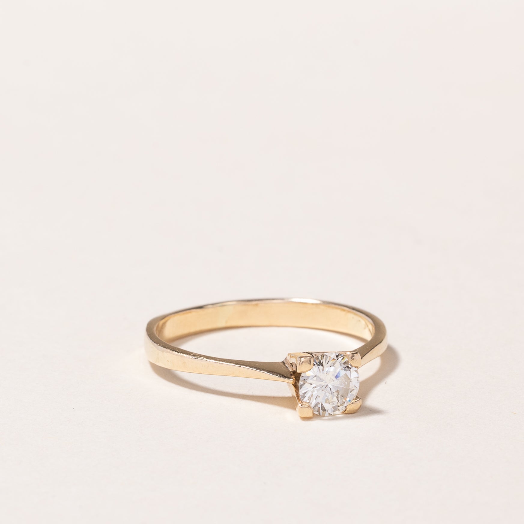 14k Yellow Gold Solitaire Diamond Ring | 0.35ctw | SZ 5.5