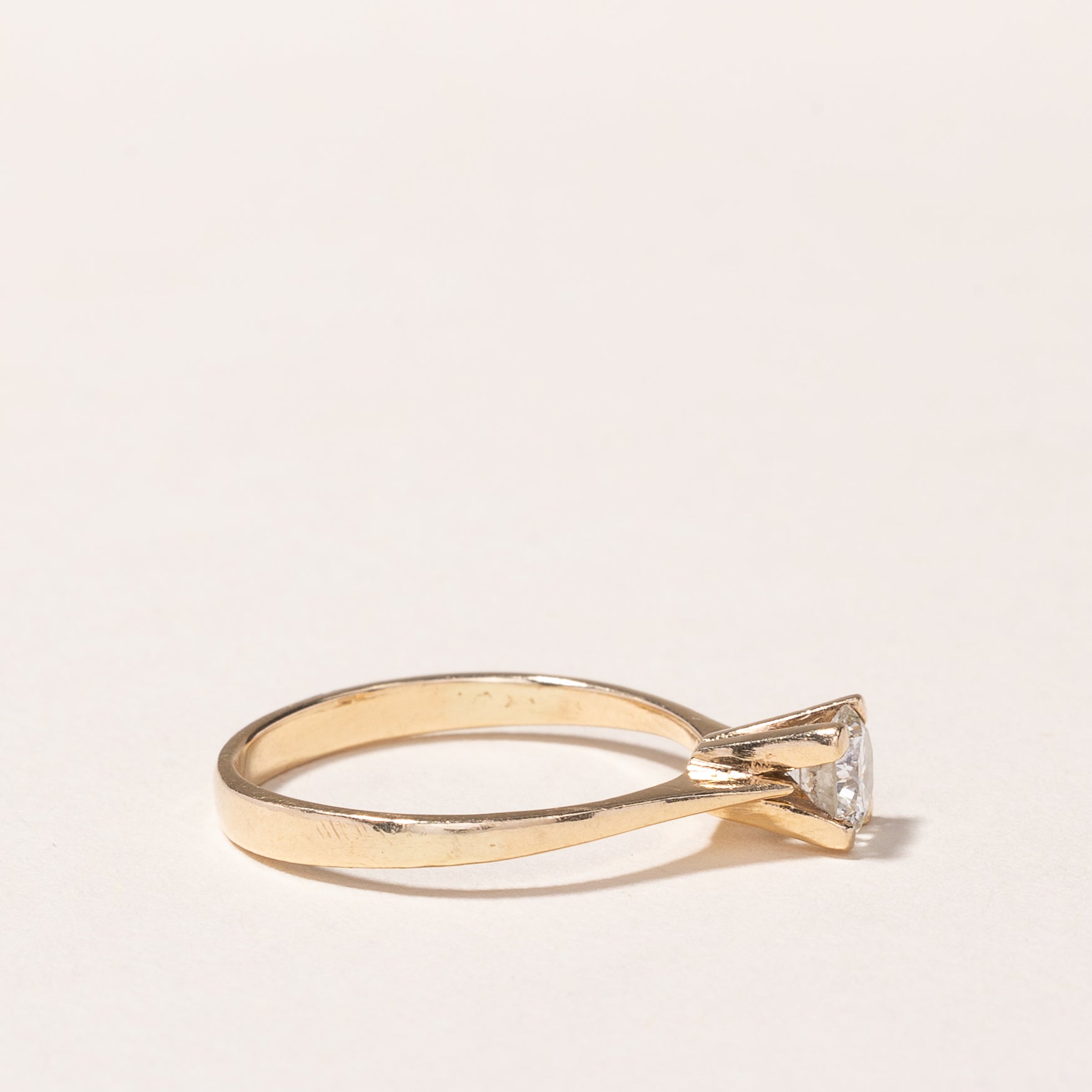 14k Yellow Gold Solitaire Diamond Ring | 0.35ctw | SZ 5.5