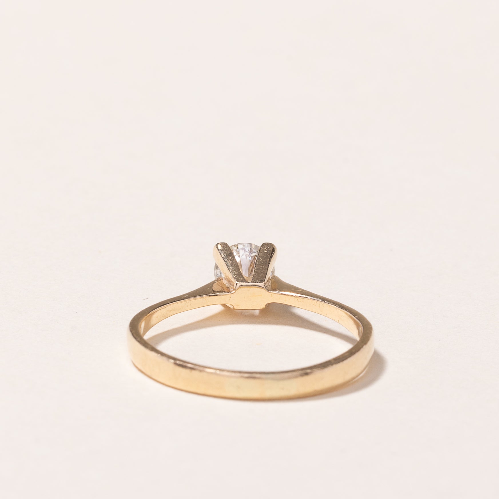 14k Yellow Gold Solitaire Diamond Ring | 0.35ctw | SZ 5.5