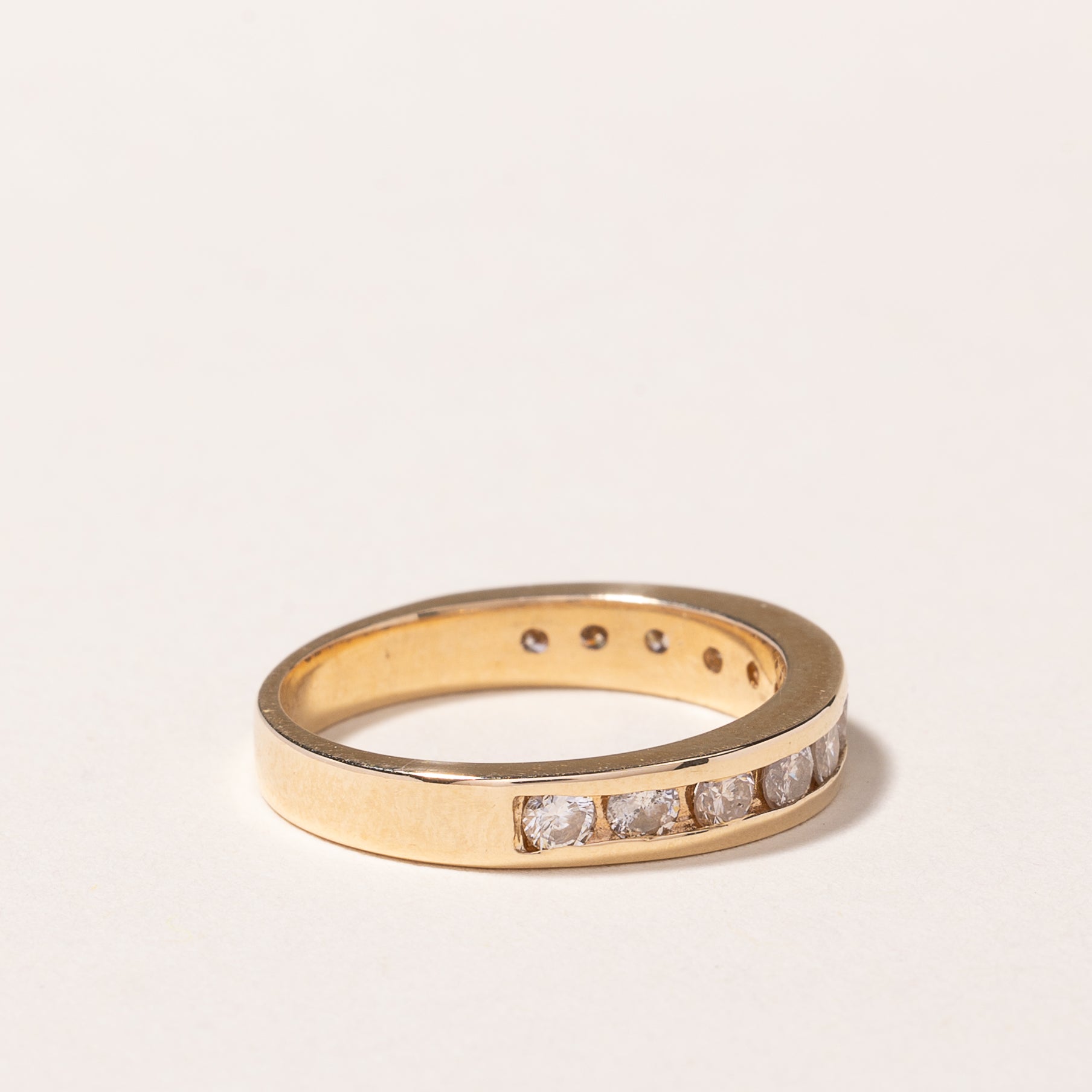 14k Yellow Gold Channel Set Diamond Band | 0.78ctw | SZ 7.25