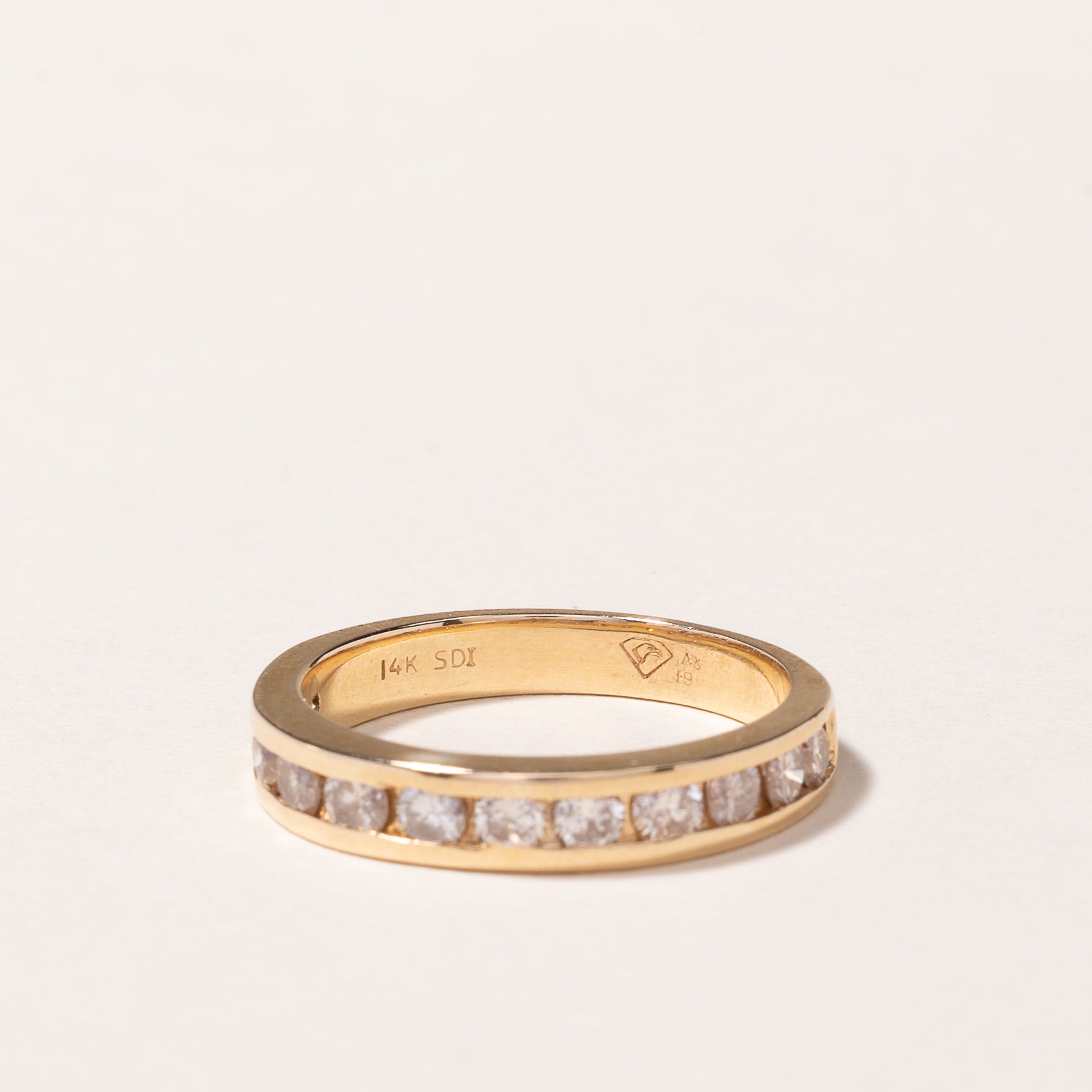 14k Yellow Gold Channel Set Diamond Band | 0.78ctw | SZ 7.25