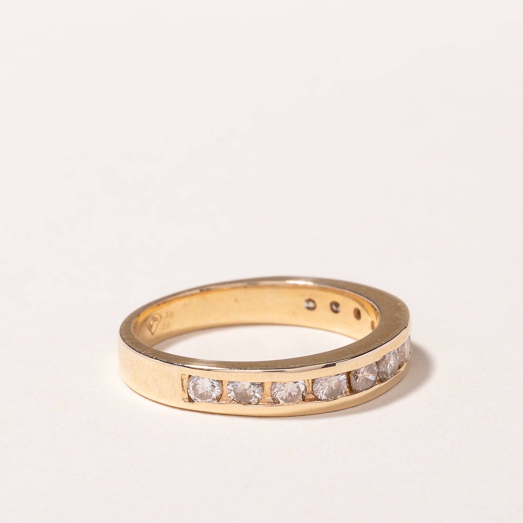 14k Yellow Gold Channel Set Diamond Band | 0.78ctw | SZ 7.25