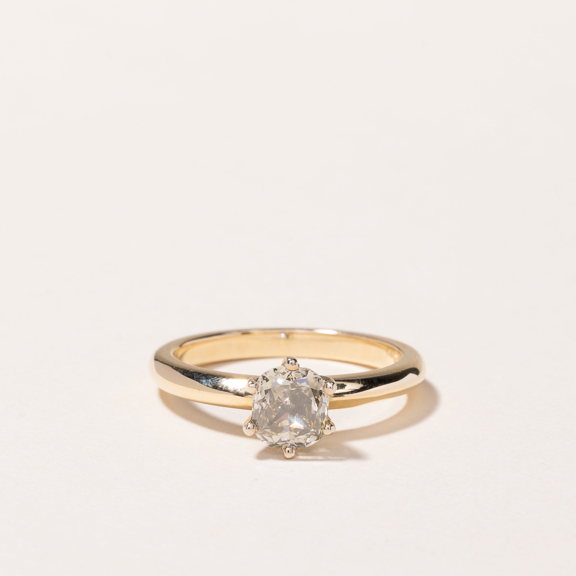 14k Yellow Gold Cushion Cut Diamond Ring | 0.43ct | SZ 7