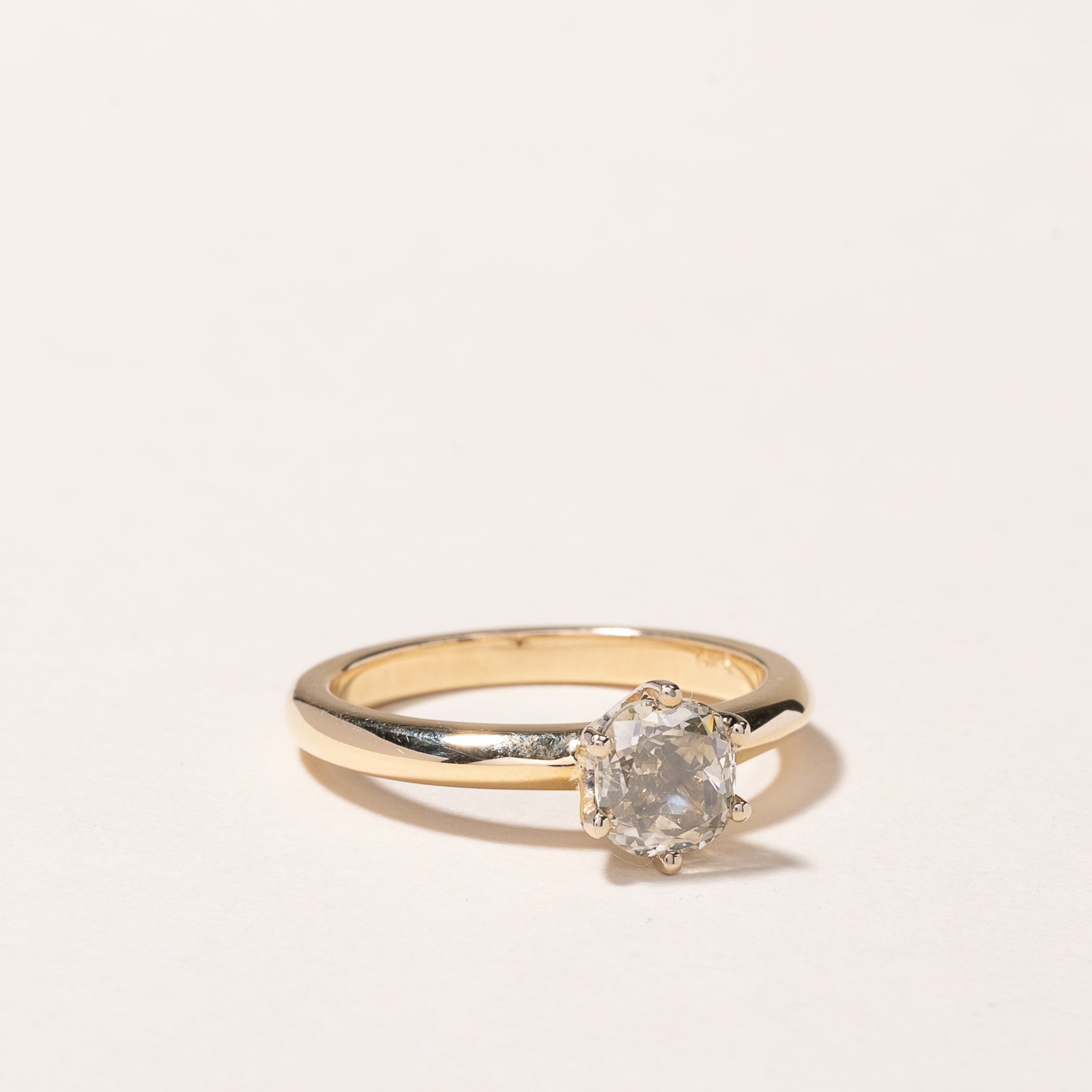 14k Yellow Gold Cushion Cut Diamond Ring | 0.43ct | SZ 7