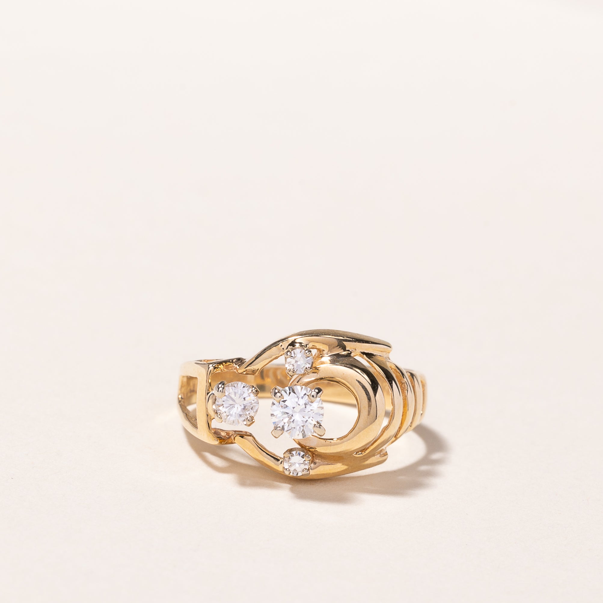 14k Yellow Gold Diamond Ring | 0.39ctw | SZ 6.5