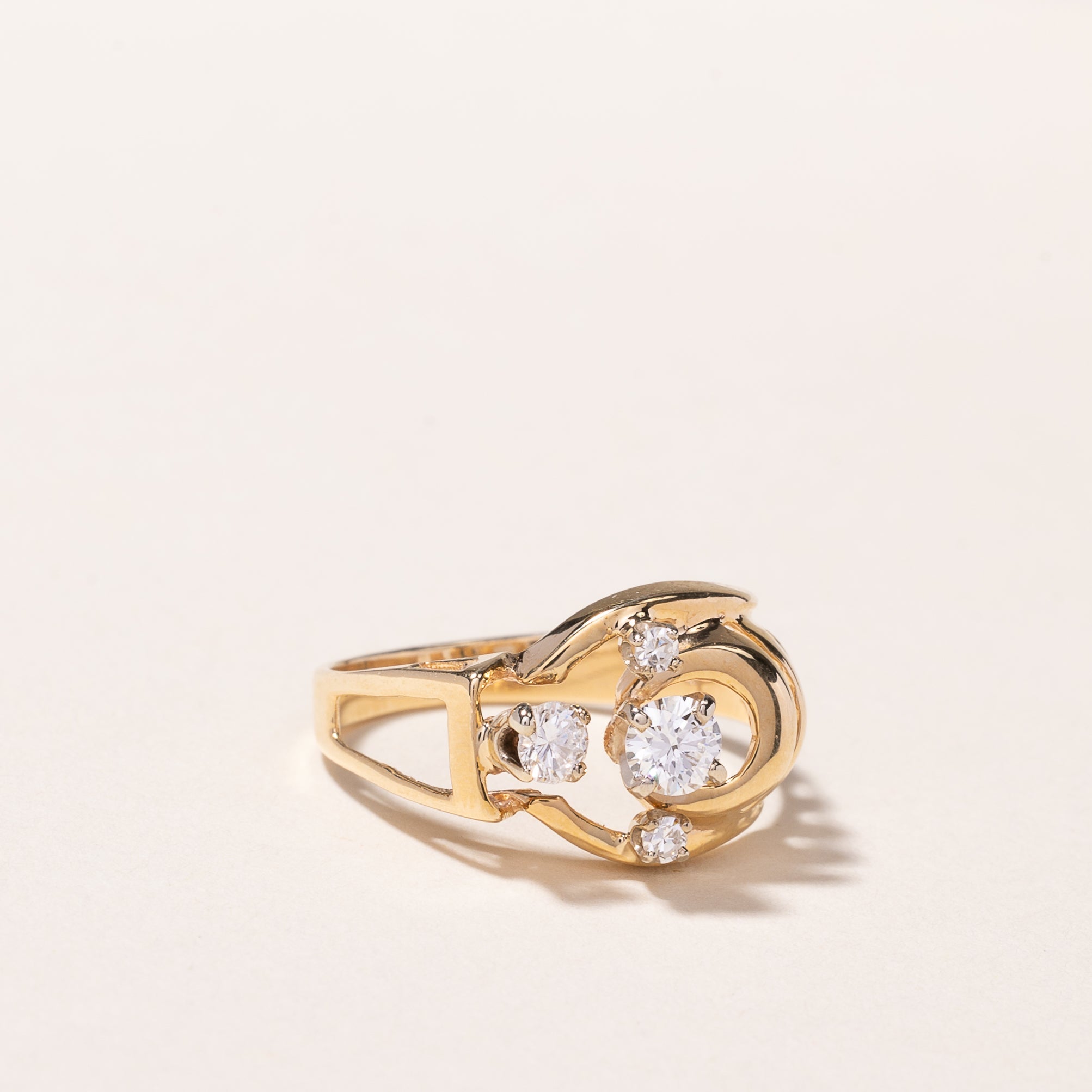 14k Yellow Gold Diamond Ring | 0.39ctw | SZ 6.5