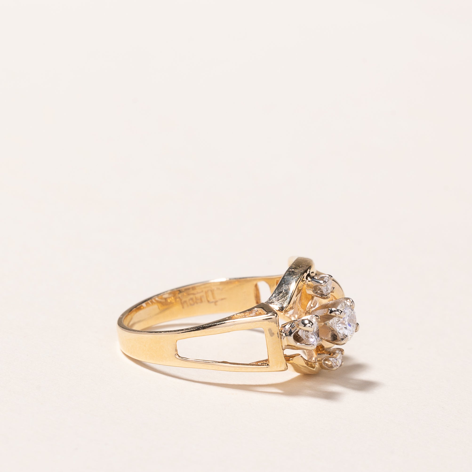 14k Yellow Gold Diamond Ring | 0.39ctw | SZ 6.5