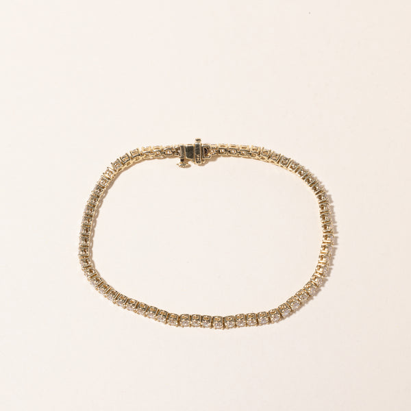 14k Yellow Gold Tennis Bracelet | 4.73ctw SI2/I1 H/I | 7.5