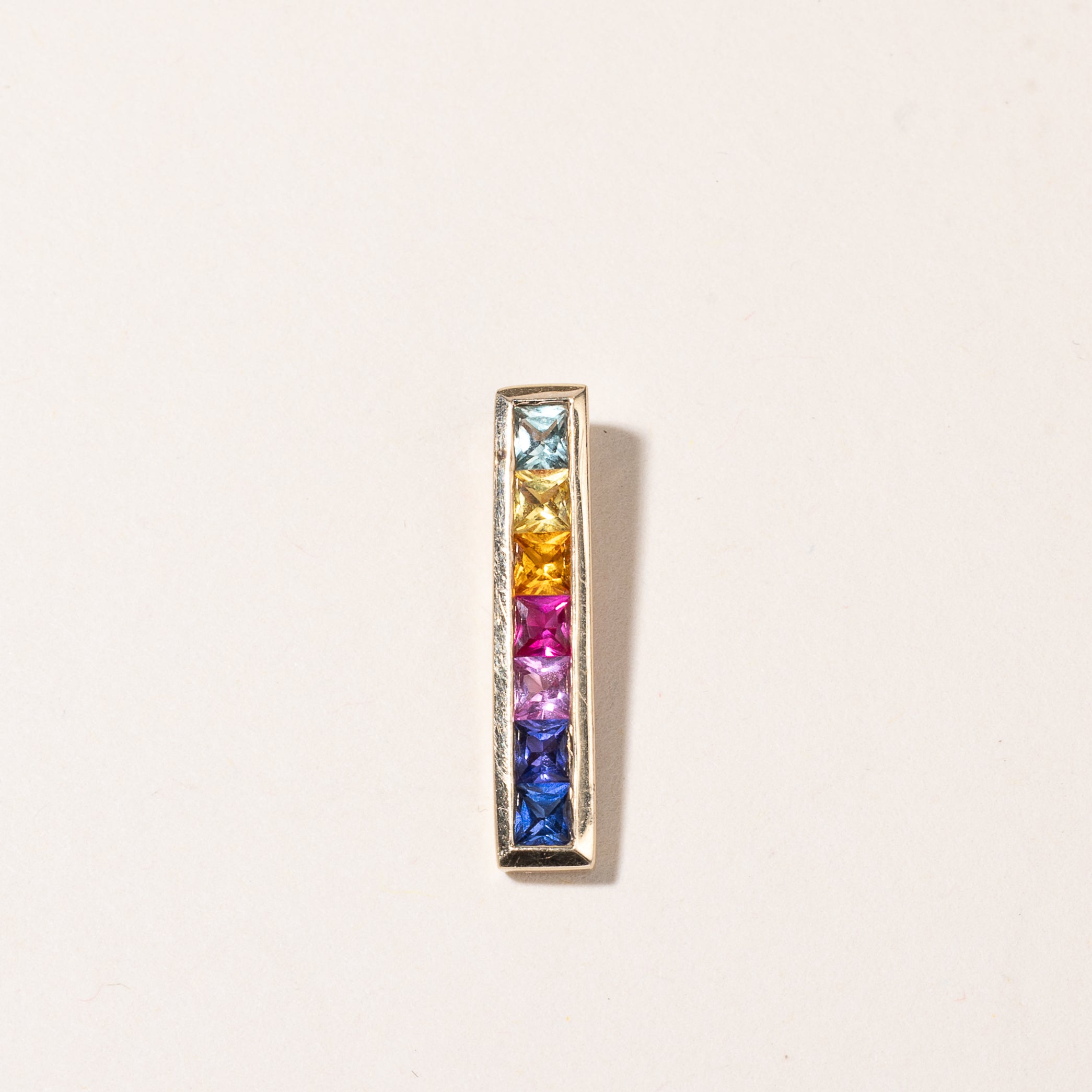 10k Synthetic Multicolour Sapphire Pendant | 1.00ctw |