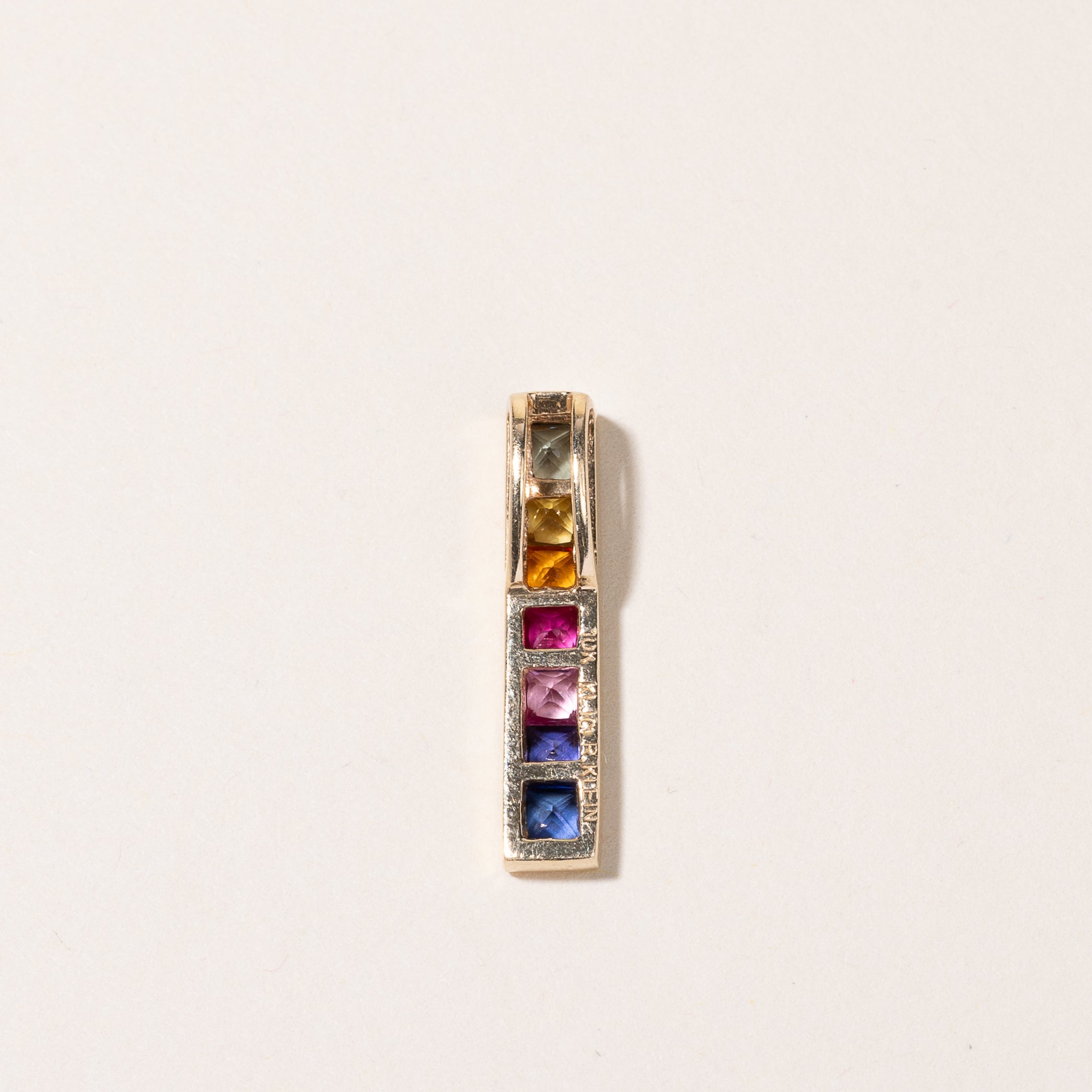 10k Synthetic Multicolour Sapphire Pendant | 1.00ctw |