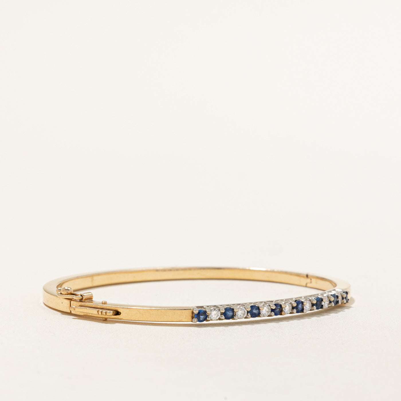 Sapphire & Diamond Bangle | 0.62ctw 0.28ctw | 7" |