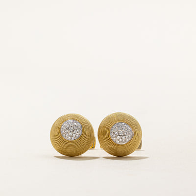 Yellow Gold & Diamond Cufflinks | 0.75ctw |