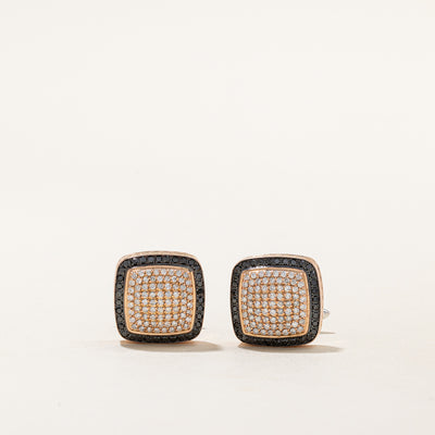 White & Black Diamond Cufflinks | 1.54ctw, 0.70ctw |