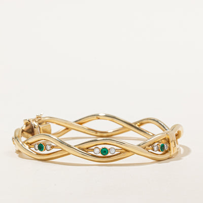 Emerald & Diamond Bangle | 0.33ctw, 0.33ctw | 8