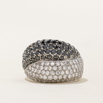 Black & White Diamond Cocktail Ring | 1.71ctw, 1.46ctw | SZ 8 |