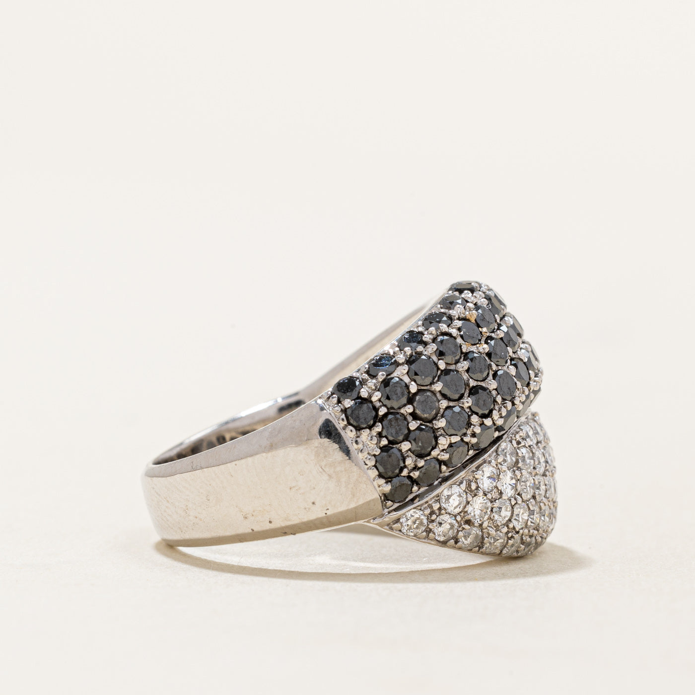 Black & White Diamond Cocktail Ring | 1.71ctw, 1.46ctw | SZ 8 |