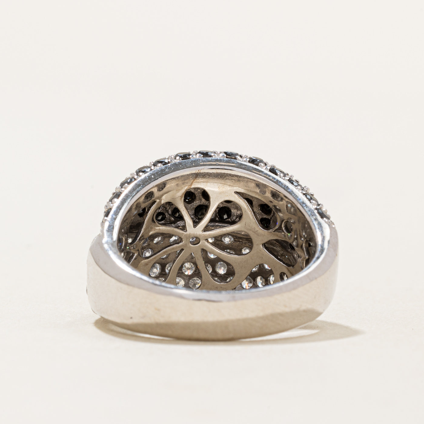 Black & White Diamond Cocktail Ring | 1.71ctw, 1.46ctw | SZ 8 |