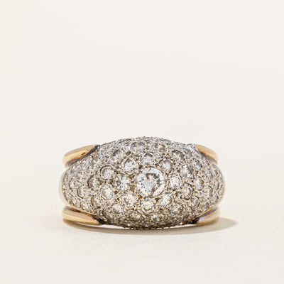 Two Tone Diamond Dome Ring | 1.89ctw, 0.27ct | SZ 8 |