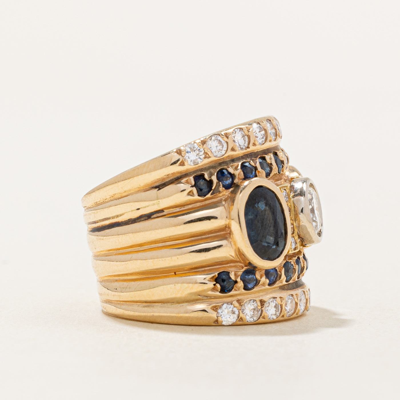 Sapphire & Diamond Ring | 1.89ctw, 0.88ctw, 0.41ct | SZ 6 |