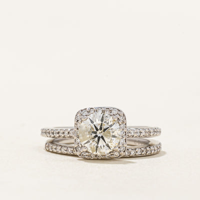Diamond Wedding Ring Set | 1.07ct, 0.24ctw | SZ 4.5 |