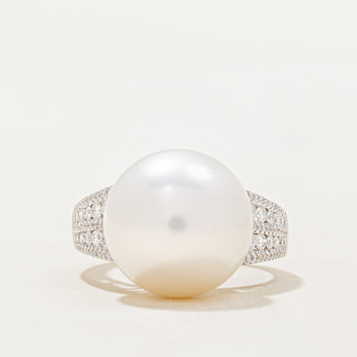 South Sea Pearl & Diamonds Ring | 0.77ctw, 0.13ctw | SZ 6.75 |