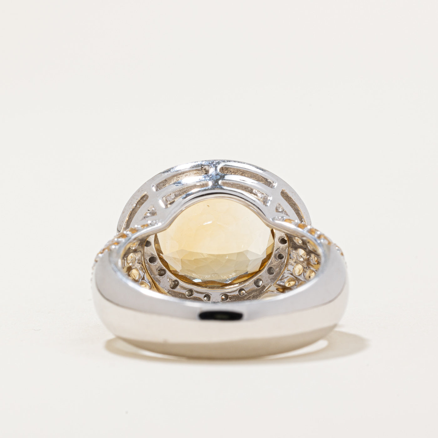 Citrine & Diamond Cocktail Ring | 5.31ctw, 0.22ctw | SZ 6.25 |