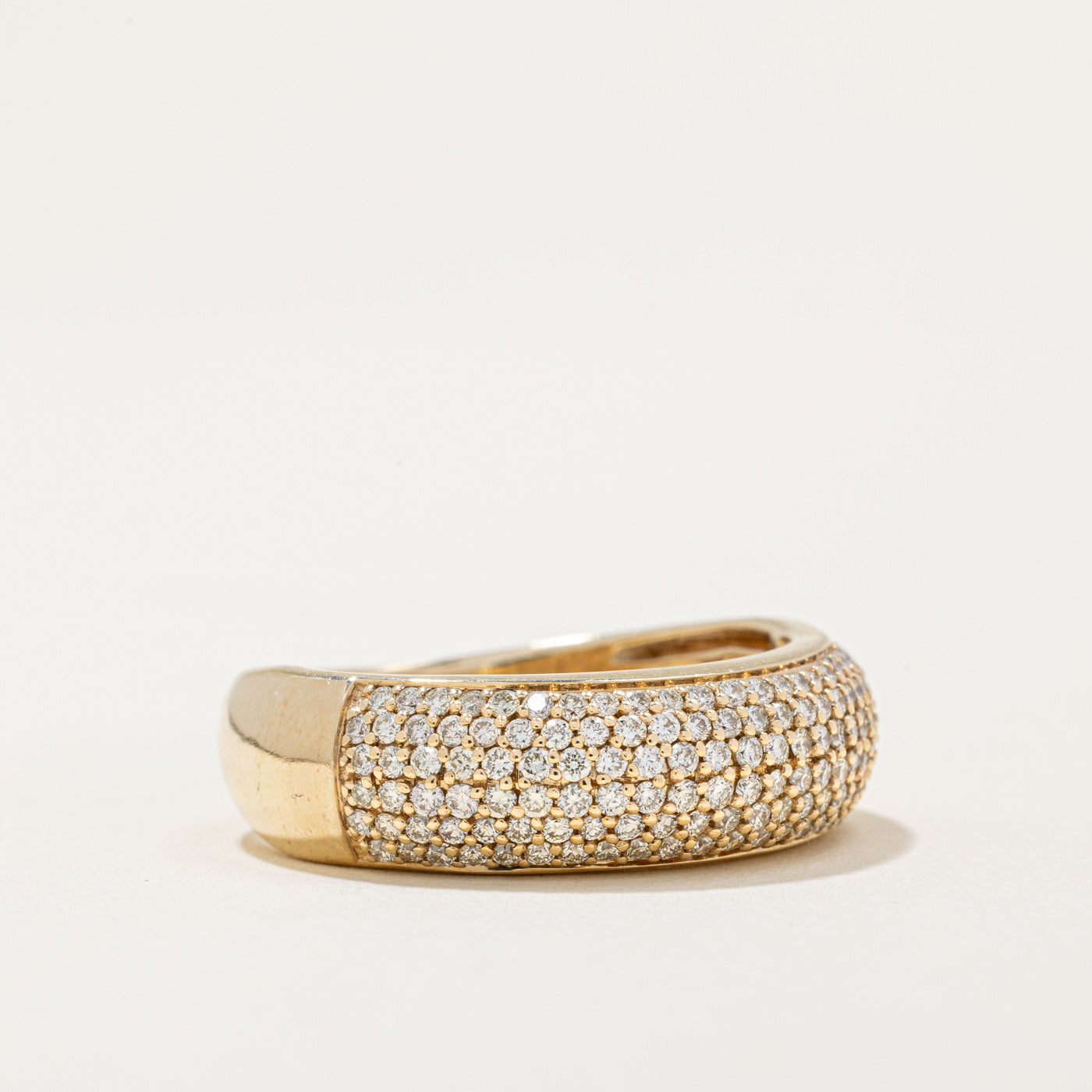Bague sertie de diamants pavés | 1,07 ct | Taille 8,75 | 
