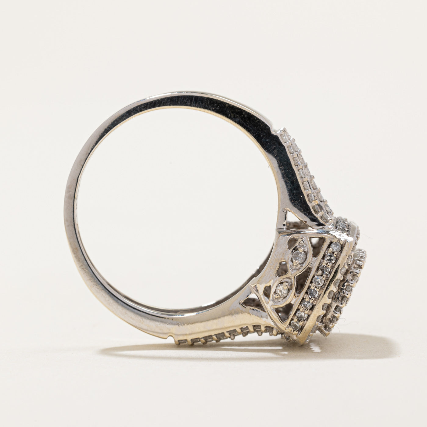 Pave Set Diamond Ring | 1.26ctw | SZ 6.75 |