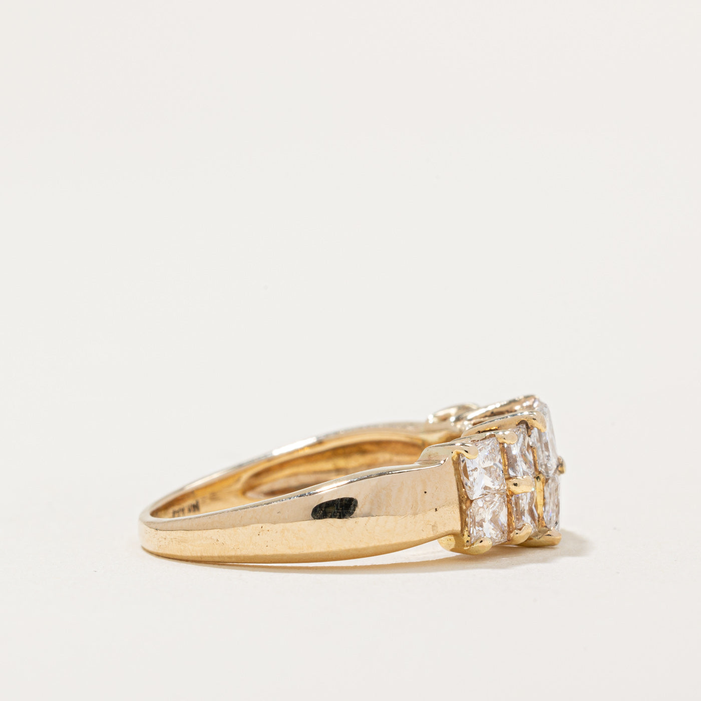 Bague en diamant taille princesse | 2,06 ct | Taille 6,5 | 