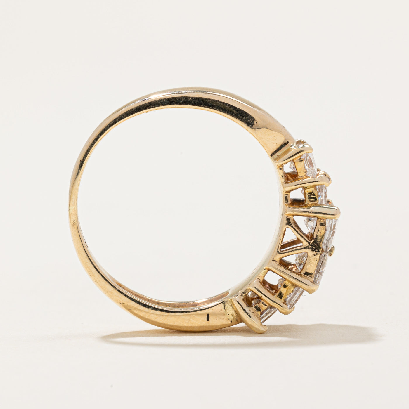 Bague en diamant taille princesse | 2,06 ct | Taille 6,5 | 