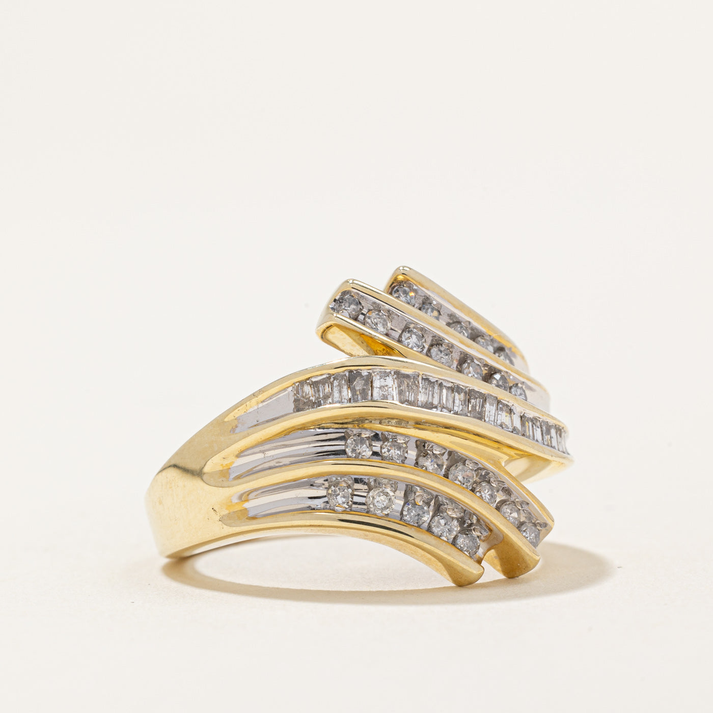 Diamond Waterfall Ring | 0.64ctw | SZ 6.75 |