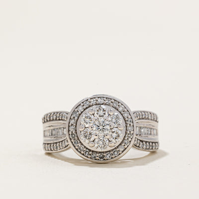 Diamond Cocktail Ring | 1.05ctw | SZ 6.5 |