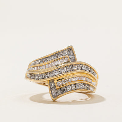 Diamond Waterfall Ring | 0.61ctw | SZ 5.5 |