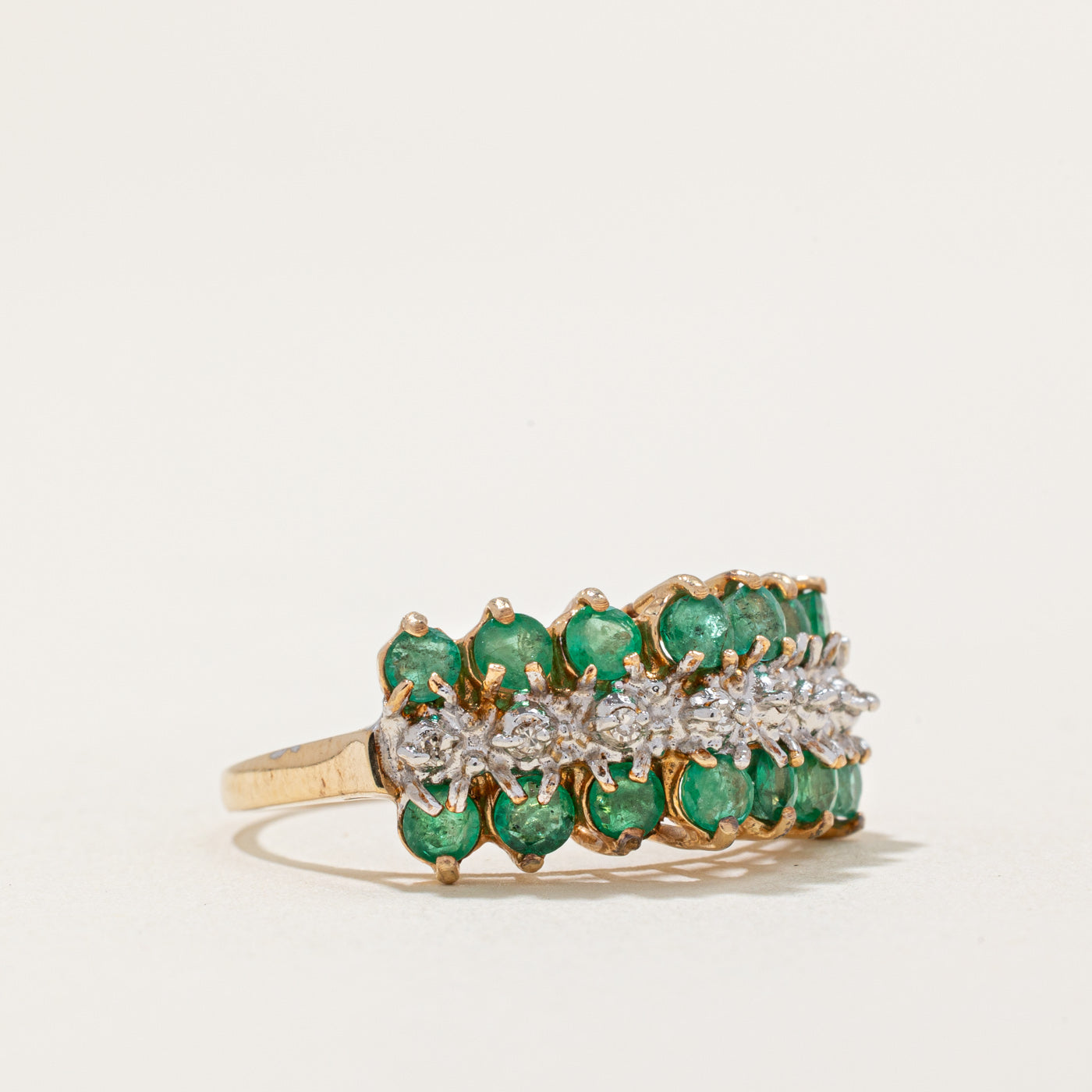 Emerald & Diamond Ring | 0.66ctw, 0.05ctw | SZ 6.25 |