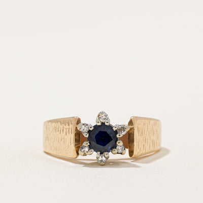 Sapphire & Diamond Halo Ring | 0.43ct, 0.07ctw | SZ 4.5 |