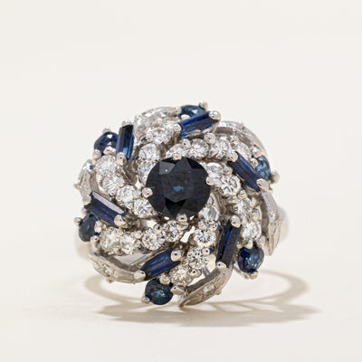 Sapphire & Diamond Cocktail Ring | 2.12ctw, 0.91ctw | SZ 7.25 |