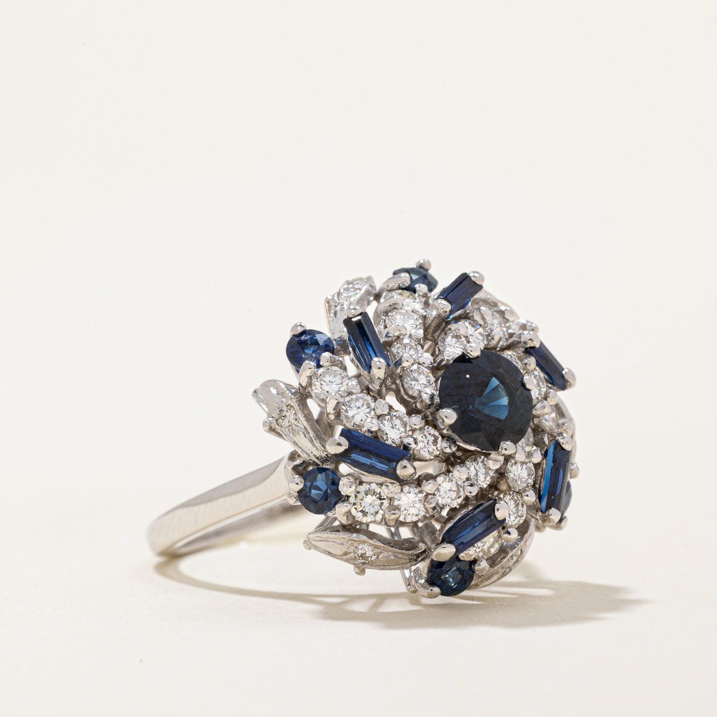 Sapphire & Diamond Cocktail Ring | 2.12ctw, 0.91ctw | SZ 7.25 |