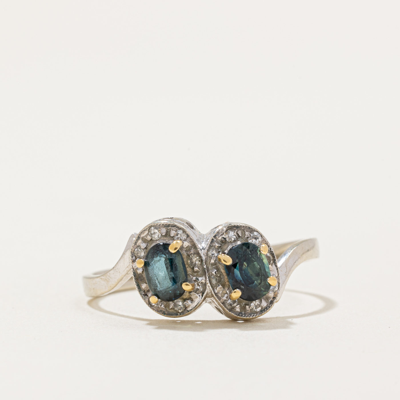 Sapphire & Diamond Bypass Ring | 0.79ctw, 0.14ctw | SZ 8.25 |