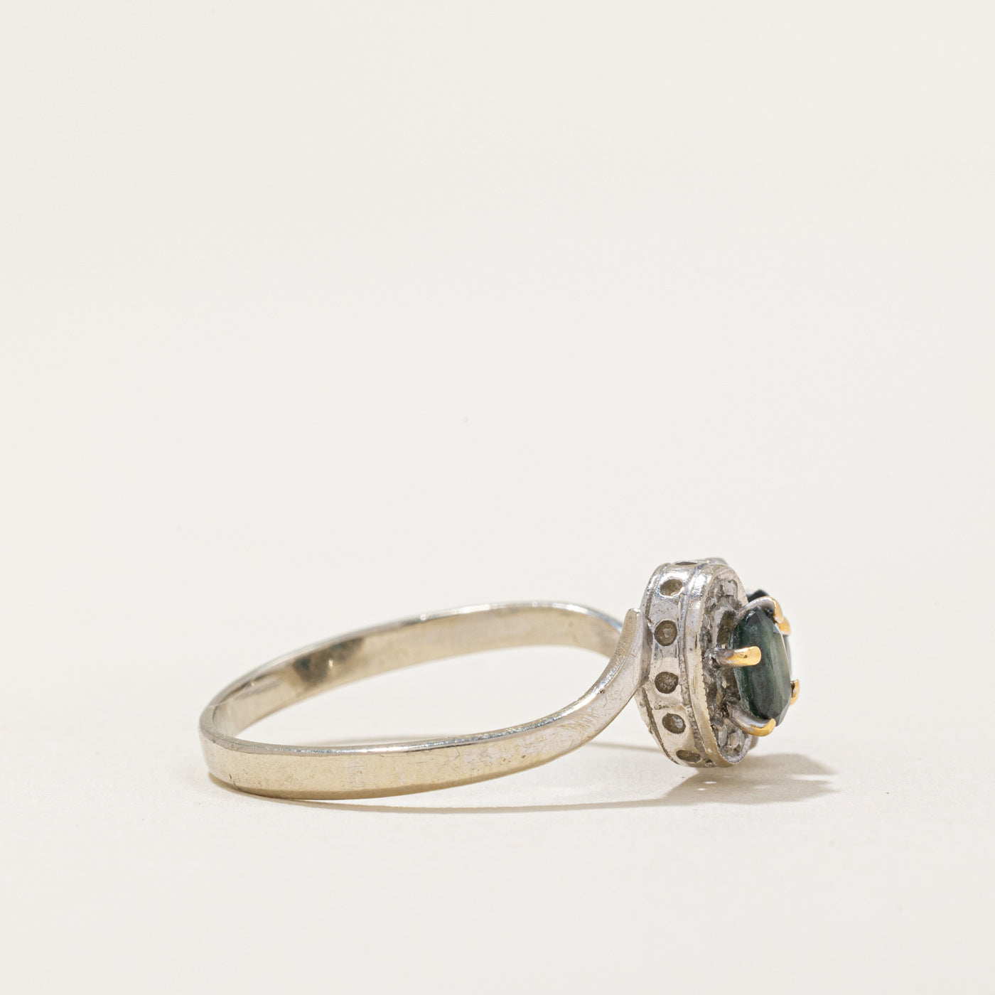 Sapphire & Diamond Bypass Ring | 0.79ctw, 0.14ctw | SZ 8.25 |