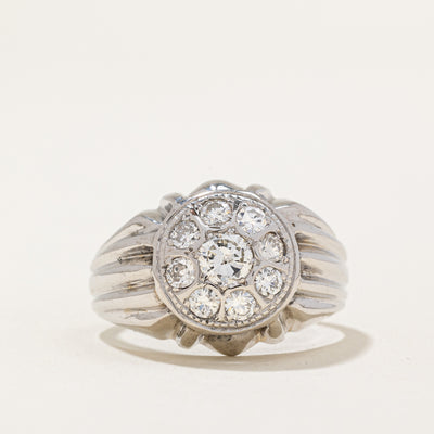 Portuguese 19k Diamond Cocktail Ring | 0.70ctw | SZ 8.5 |