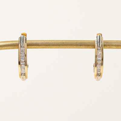 Diamond Oval Hoop Earrings | 0.41ctw |