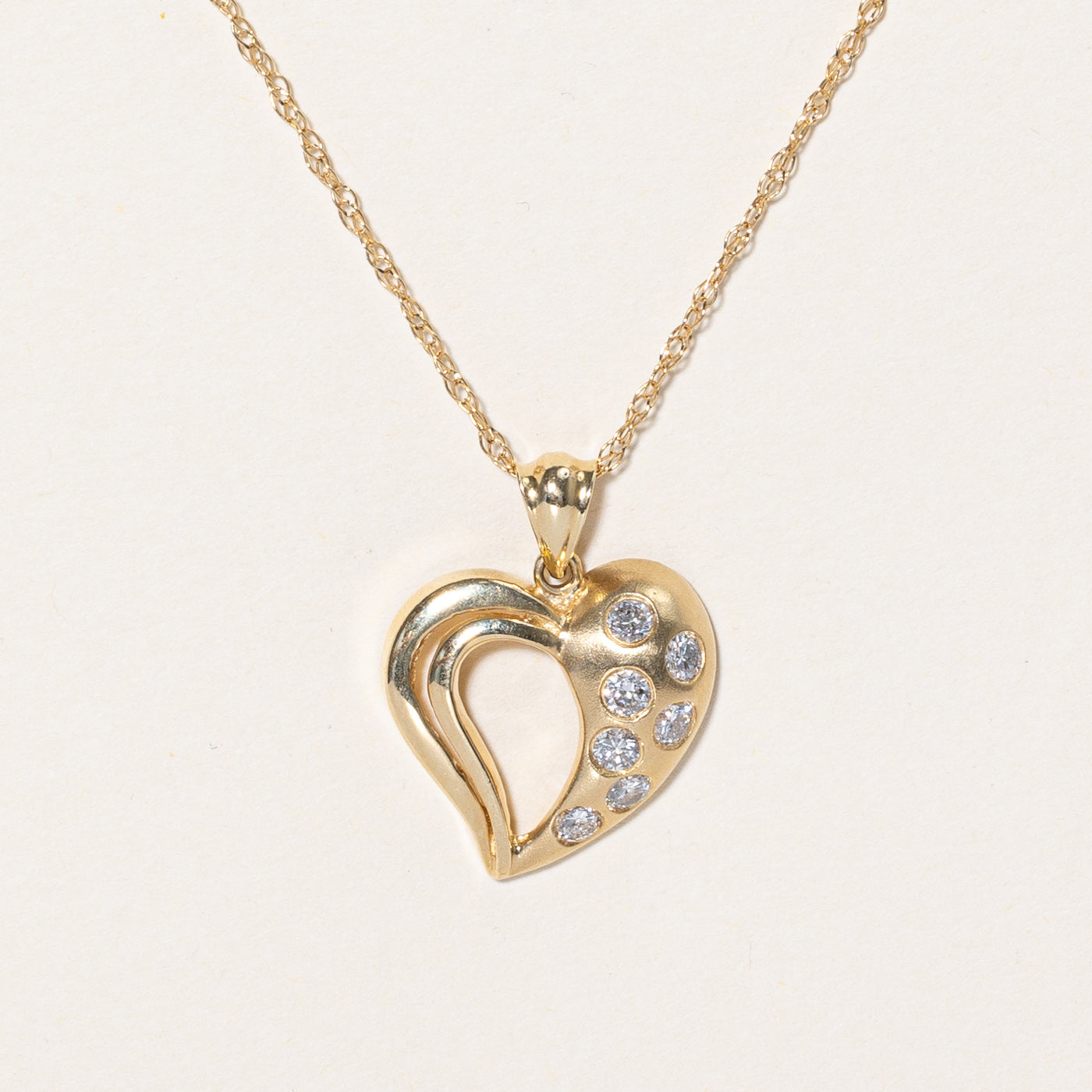 Diamond Heart Pendant & Necklace | 0.42ctw | 17" |