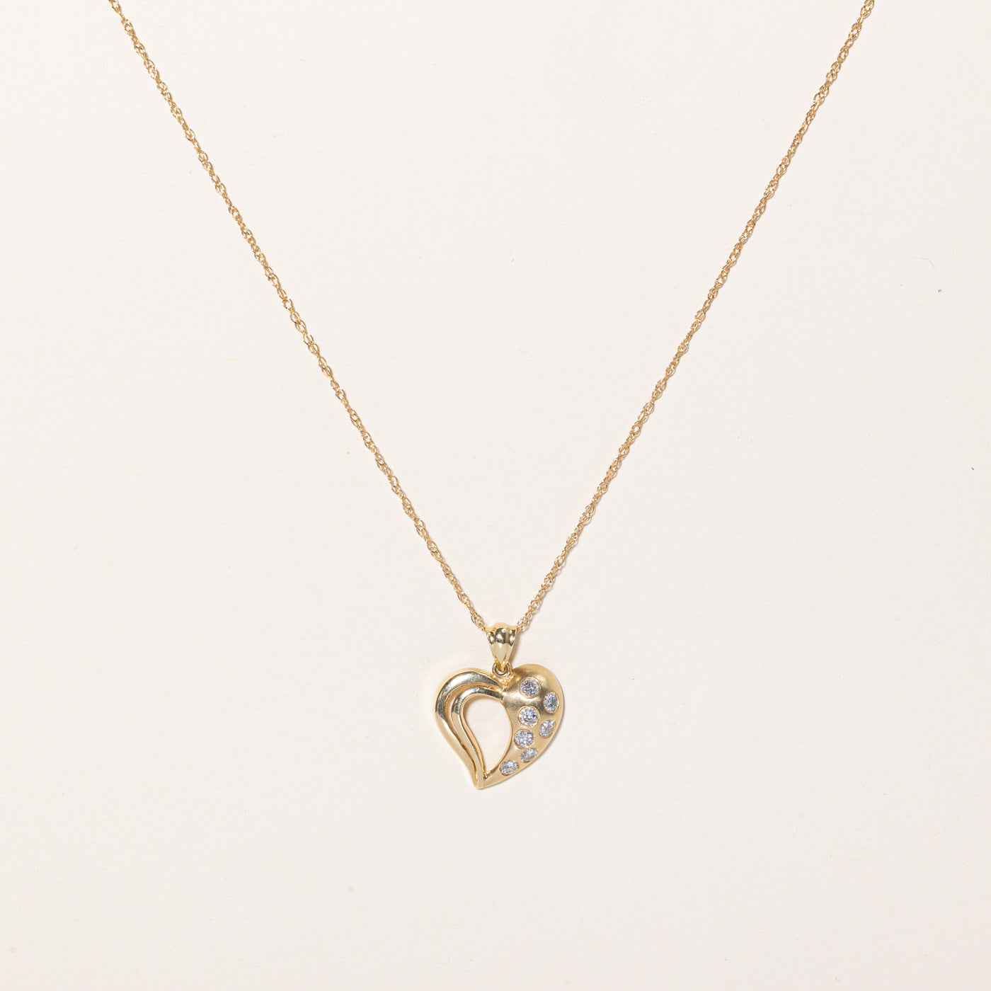 Diamond Heart Pendant & Necklace | 0.42ctw | 17" |
